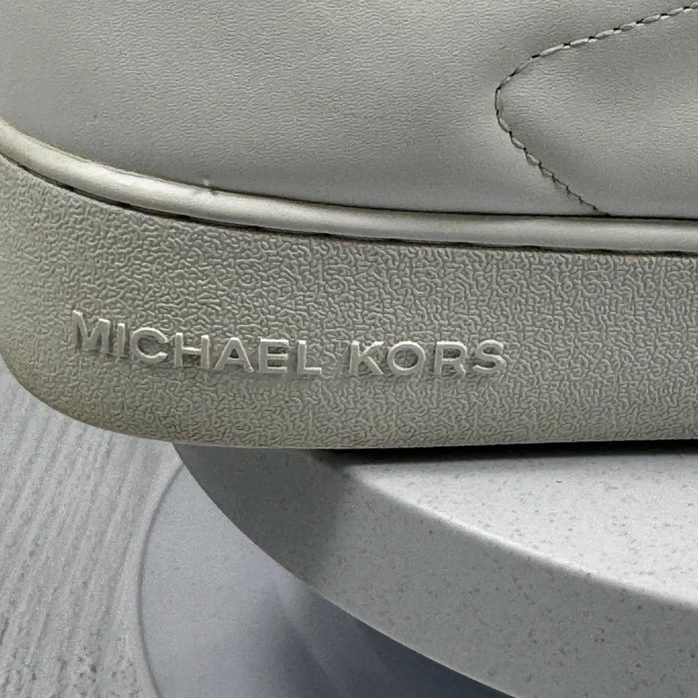 Michael Kors Women‎ Sneakers 10M White Leather Studded Platform Lace Up